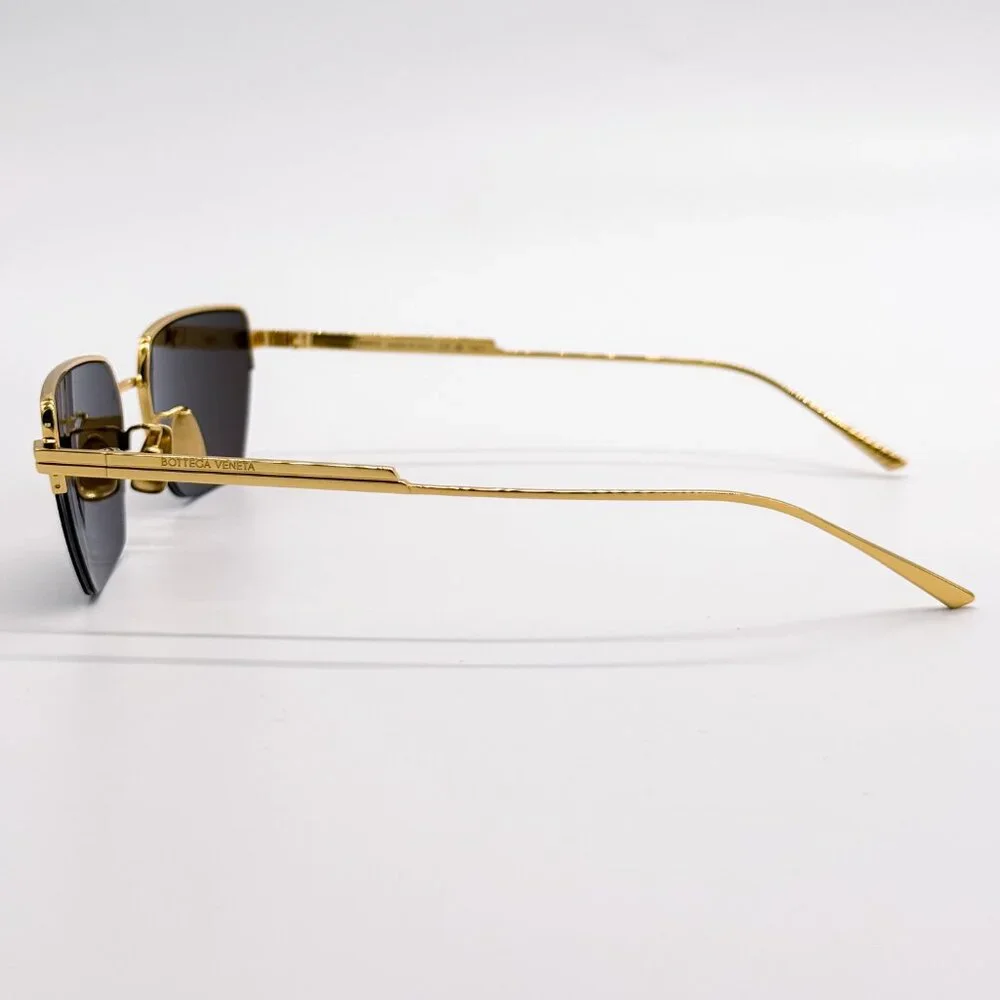 NEW BOTTEGA VENETA BV1107S 004 UNISEX GOLD GREY SUNGLASSES BOTTEGA VENETA